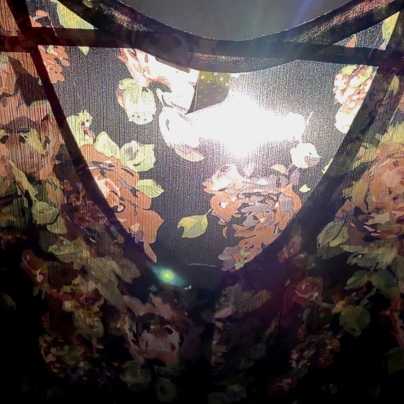 Large Green and Black Floral Johnny Martin Babydoll Dress - Picture 8 of 17